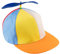 Framendino, Baseballkappe für Erwachsene, mit flacher Krempe, Regenbogen-Propeller, Helikopter, abnehmbare Baseballkappe, Orange
