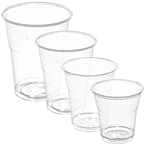 MAQA 50 pz Bicchieri cocktail trasparenti 100-120-250-400 ml bicchieri kristal riciclabili bicchieri birra e acqua bicchiere rigido asporto 400 ML