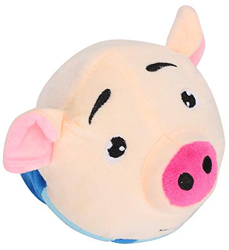 MXGZ PetToy Ball, Washable Usb Electric Sing Toys PetBouncing Ball, Pig Doll Ball for Pet(Jumping pig in blue clothes)