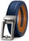 KEMISANT Ledergürtel Herren, Gürtel Herren Automatik Ratsche Leder Gürtel 35mm für Anzug und Freizeit,Mikroverstellbarer Gürtel Passt Überall(Navy Blau-130cm/38-44 taille verstellbar)