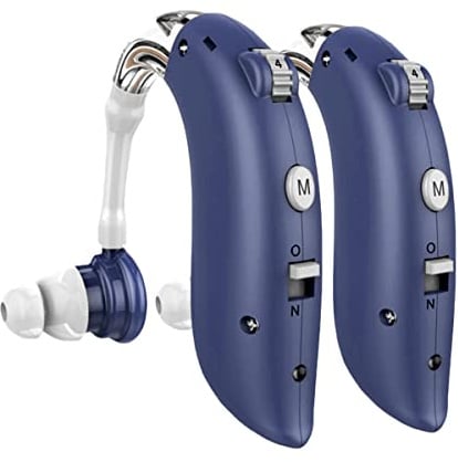 DELLONA High-Performance Hearing Aids for Seniors, OTC Rechargeable Hearing Aid for People with Severe Hearing Loss with Intelligent Noise Reduction (Pair), 4 Modes - Comfortable Hearing Aid devices for elderly, Over The Counter Hearing Aids