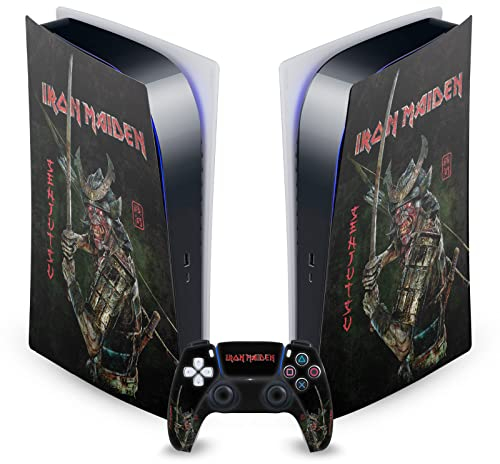 Head Case Designs Offizielle Iron Maiden Senjutsu Album-Cover Grafik Kunst Vinyl Frontplatte Haut Gaming Aufkleber Abziehbild Abdeckung kompatibel mit Sony PS5 Digital & DualSense