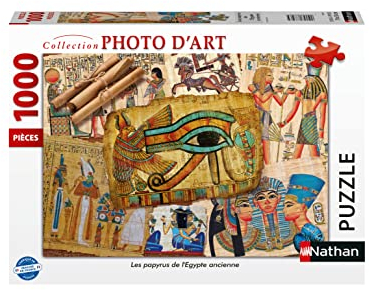 Nathan Puzzle 1000 Teile – Die Papyrus des Alten Ägypten – Erwachsene und Kinder ab 14 Jahren – Premium-Puzzle – Fotokollektion Art – 87326