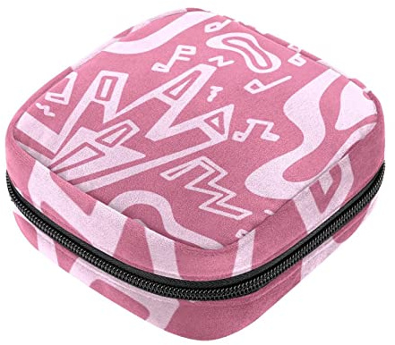 Damen-Damen-Servietten, Pads, Handtasche, Damen, Menstruationstasse, Tasche, Mädchen, tragbare Tampon-Aufbewahrungstasche, rosa Musik-Perioden-Tasche mit Reißverschluss