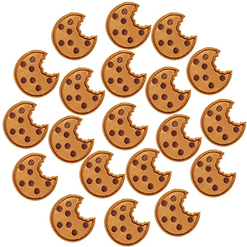 Applikationen Flicken Patches Art Biscuit Stickerei Tuch Applikation Bestickt Blumenetikett Cookie Keks Dekoration Patch Aufkleber Bügeln Stickerei Abzeichen Telefon Shell Aufkleber