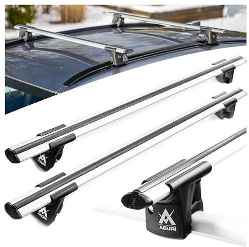 AGURI Runner II | Kompatibel mit Volvo XC60 I 2008-2017 | Dachgepäckträger Dachträger | Geeignet zur Befestigung von Dachboxen, Fahrradträger, Leiter | Robuste Konstruktion aus Alu | TÜV