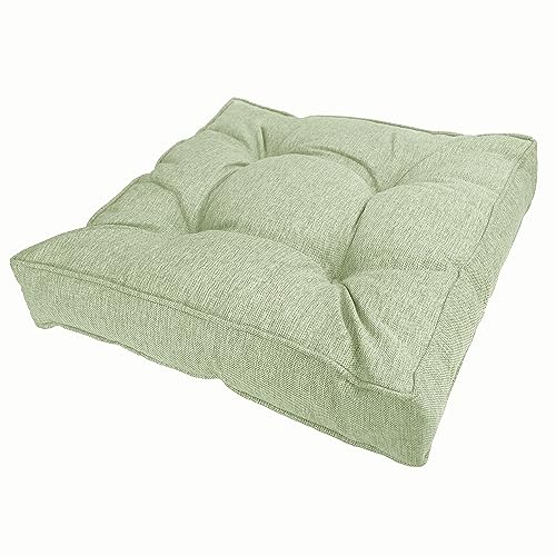 POKAR Loungekissen Sitzkissen Sitzauflagen Stuhl Stuhlkissen für Stuhl Rattanmöbel Gartenmöbel Kissen Outdoor Sitzpolster Lounge Polster 60x60x10 cm, Grün