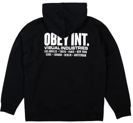 Obey Int. Visual Industries Hoodie, Black, L