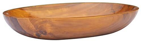 Homgoday Lavabo en bois de teck massif 60 x 40 x 10 cm, lavabo à poser sur le dessus pour toilettes, meuble-lavabo, lavabo de salle de bain pour petit vestiaire de salle de bain