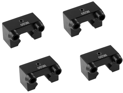 GooEquip Linearführung HGR20 2 x Linearschienen und 4 x Lagerblöcke, 3D Drucker CNC Teile (4 x HGR20 Schienenstopper)