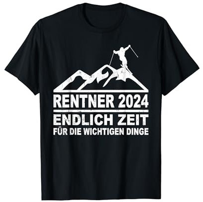 Rentner 2024 Ski Laufen Wintersport Langläufer Ski T-Shirt