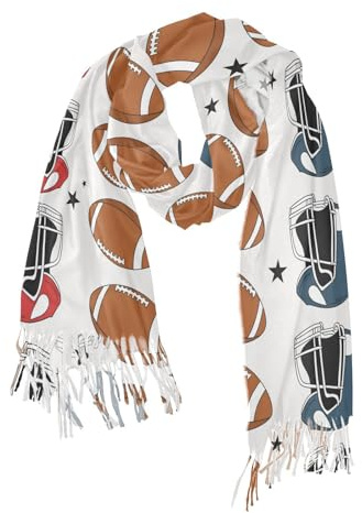 747 Frauen Schal American-Football-Stars Halstuch Mode Schalcape Kälteschutz Winterschal Für Geschenk Freizeit Frauen 68X196Cm