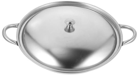 MAGICLULU Pentola in Acciaio Da Cucina Con Coperchio Pentola Per Ramen Coreana in Acciaio Inossidabile Per Cucinare