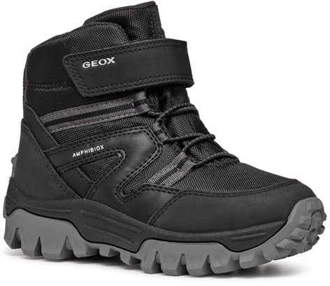 Geox J Himalaya Boy B ABX Ankle Boot, Black, 40 EU