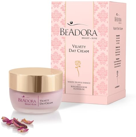 BODI BEAUTY BeAdora Bright Rose Samtige Tagescreme mit Rosenöl, weißer Trüffel, Hyaluronsäure, Sheabutter, Rosenwasser | Tagescreme gesicht | Gesichtscreme Für Trockene, normale und Mischhaut 50ml