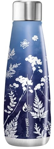 Maped Picnik - Bouteille Isotherme en Acier Inoxydable - Bouteille Étanche - Double Paroi, Longue Conservation Froid et Chaud - Décoration Cyanotype, 500 ml