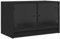 vidaXL Black TV Cabinet/Stand with Glass Doors - Modern Entertainment Unit for Media Storage in Living Room, Engineered Wood Construction, 68x37x42 cm, Max Load 80 kg