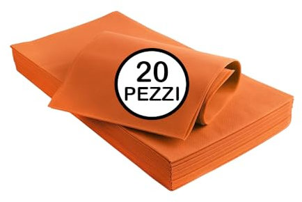 GM 20 Pezzi - Tovaglie in TNT 100x100cm Colore ARANCIO, Tovaglie Coprimacchia in TNT Tessuto non Tessuto Ideali per la ristorazione vari colori