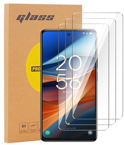 HuiYouMY Vetro Temperato per TCL 50 SE, Piena copertura, Pellicola protettiva in Vetro Puro, Prevenzione dei graffi, Anti-impronte [6.78, Durezza 9H, Spessore 0,3MM 3 Pack]