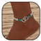 Jovono Boho-Fußkettchen in Herzform, mehrlagiges Türkis, Armband, Perlen, verstellbares Fußkettchen-Set für Damen und Mädchen (C)