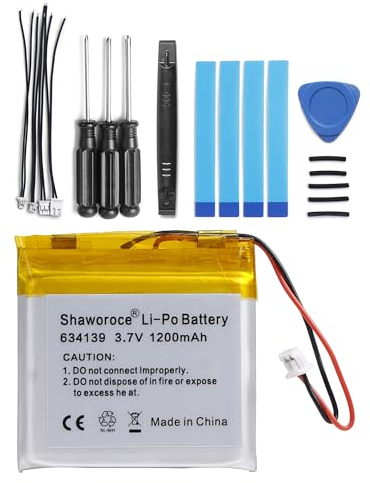 SHAWOROCE Batterie SM-03 SP624038 - 1200 mAh - 3,7 V - Compatible avec casque sans fil Sony WH-1000XM3 WH-1000XM4 WH-XB900N WH-CH710N WH-H910N - Batteries Li-polymère avec fiche JST