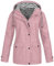 Veste De Pluie Femme Capuche Sport avec Poches Vetement Randonnée Respirante Imperméable Ciré Pluie Rose Veste Noir Vêtements Long Kaki Parka Manteaux