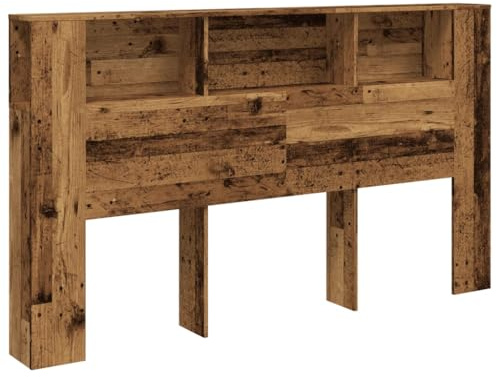 vidaXL Testiera Contenitore Legno Antico 180x18,5x102,5 cm Truciolato