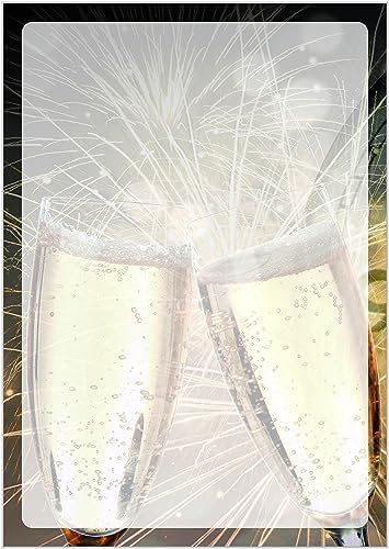 Briefpapier Geburtstag DIN A4 - Papier für Einladungen - 20 Blatt - Motiv Nr. 114 | 120g/m²