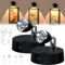 Battery LED Spotlights, 2 Pack Wireless Indoor Lights for Picture, 3 Colour Spotlights with Remote Control and Timer, Art Display Spot Lights, Mini Picture Light for Artwork Painting Statue - Black