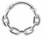 Vankula Septum Ring Hinged Piercing Segmentring Clicker aus Chirurgenstahl 16G 8mm Vintage Kette Nase Helix Daith Tragus Conch Piercing Schmuck für Frauen und Männer Silber