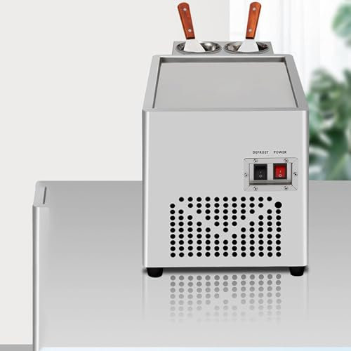 Machine à Glace Roulée Carrée, Machine à Glace Roulée Frite, Sorbetière Instantanée Avec 2 Raclettes, Idéale Pour Les Bars, Cafés Et Pâtisseries