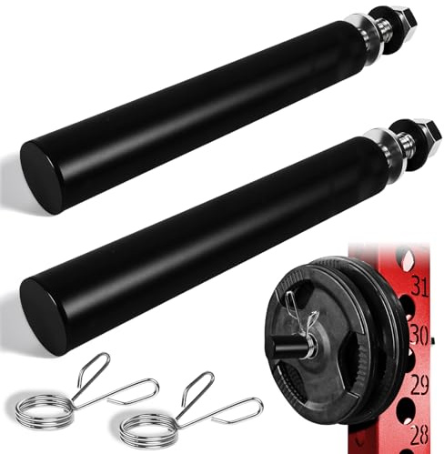 Topfinder Weight Plate Holder Power Rack Attachments Plate Storage Poles | 2x2 3x3 2x3 Power Cage Squat Rack Accessories, Compatible with Standard Discs & Olympic Weight Plates