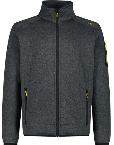 CMP 3H60747N Fleece 2XL | weiches Fleece, atmungsaktives Material, Knit-Tech-Gewebe, Reißverschlusstaschen