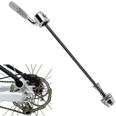 ABinCHAOBang Spiedino a sgancio rapido, compatibile con ruote anteriori/posteriori da strada e MTB, leva a sgancio rapido in acciaio per Turbo Trainer, bici da interno (argento, 1 pezzo)