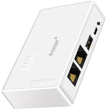Uqezagpa USB Netzwerk Druckerserver 10/100 Mbit/s Für Die Gemeinsame Nutzung Von WLAN RJ45-Ethernet Und WLAN Computer Druckfreigabegerät USB Druckerfreigabegerät