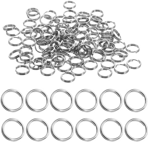 ULTECHNOVO 500 Stück Schlüsselringe aus Edelstahl mit Verschleißfestem Glattem Finish für Selbstgemacht Schmuckherstellung und Outdoor Aktivitäten Stabile Metallringe für Schlüsselanhänger
