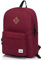 VASCHY Mochila escolar, ligera repelente al agua mochila hombre mochila mochila mujer niños niño ocio para niña escuela secundaria adolescentes colegio negocios viajes, granate, talla única, Mochilas