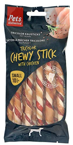 Rosewood Trio Sticks Poulet Petit – Bâtonnets à mâcher fermes pour Petit Chien, Poulet et Peau de bœuf, favorisent Les Soins dentaires, sans céréales ni Gluten, sans additifs artificiels, 100 g