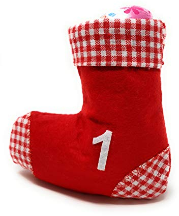 Großer Adventskalender 2024 Weihnachtskalender 24 Stiefel zum Befüllen Kinder !! Achtung neue Größe :-))