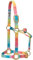 Weaver Leather Uni-Erwachsene Polyester Rainbow Adjustable Chin and Throat Snap Halter, 1 Small Horse Halfter, Regenbogen