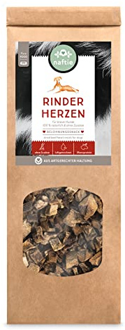 naftie Kausnacks Rinderherzen getrocknet für Hunde - 3X 250g | Viel Taurin & Eisen, kleine Trainingshappen, zuckerfrei, Belohnungs-Leckerli