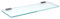 bijon Glasregal Glasablage Wandregal Glas Bad-Regal Glas Badezimmer Regal Badablage Ablageregal - 8mm Hartglas, 40 x 15 cm, Milchglas + Halterung F - Chrom Glanz Optik
