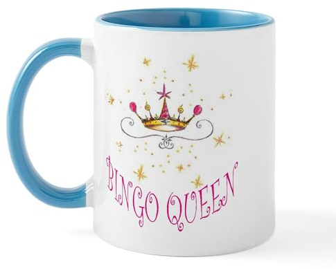 CafePress Bingo Queen Mug 11 oz (325 ml) Ceramic Coffee Mug