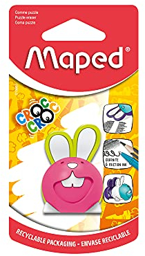 Maped 15801 - Radierer CROC CROC Hase - grün/ türkis, türkis/ lila, pink/grün,1x Radierer