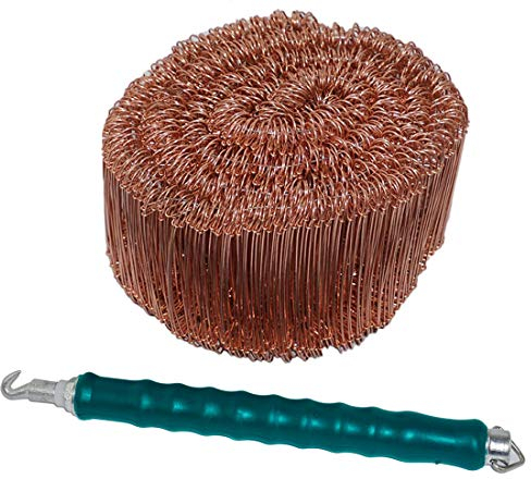 Novatool Drillapparat Driller + 1000 Stück Rödeldraht mit Ösen 1 x 120mm Bindedraht verkupfert, Drilldraht, Drahtbinder, Ösendraht, Rödelzange bewehrungsverbinder Alternative Eisenbindegeräte