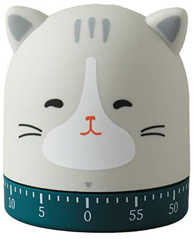 Yumira Kitchen Timer, Cute Cat Shaped Egg Timer, ABS Cooking Timer, 1 to 60 Minutes Timer for Cooking, Meeting, Gaming, Homework for Students