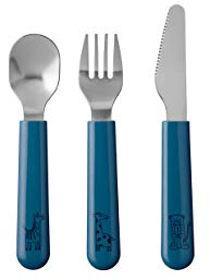 Mepal – Kinderbesteck 3-teiliges Set Mio – Kinderbesteck – Kinderbesteck ab 12 Monate – Inklusive Messer, Gabel & Löffel – 3er Set – Deep blue