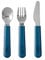 Mepal – Kinderbesteck 3-teiliges Set Mio – Kinderbesteck – Kinderbesteck ab 12 Monate – Inklusive Messer, Gabel & Löffel – 3er Set – Deep blue