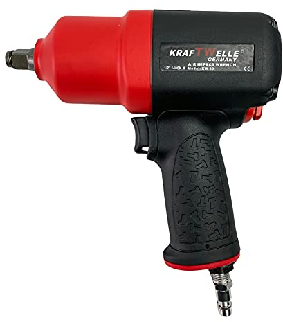 Kraftwelle Druckluft 1/2 Zoll Schlagschrauber 1400 Nm Reifenwechsel KFZ PKW Industrie Werkstatt Profigerät Doppelhammer Schlagwerk KW-39