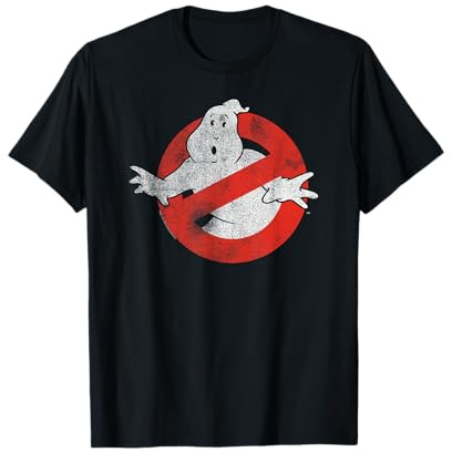 Ghostbusters Distressed No Ghost Logo Retro Movie T-Shirt